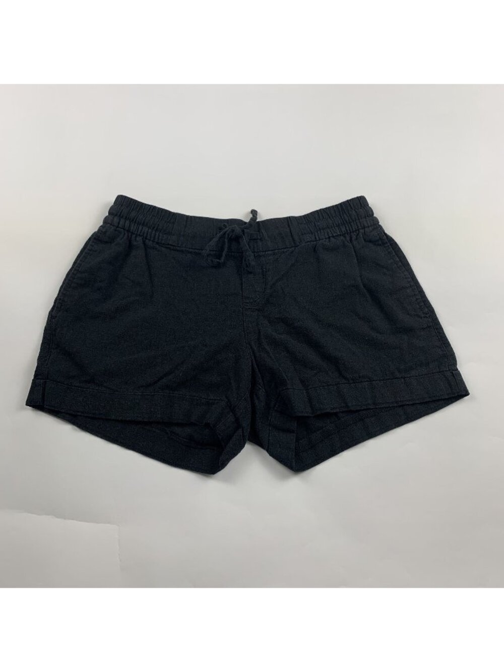 Old Navy Black Linen Blend Pull On Shorts XS